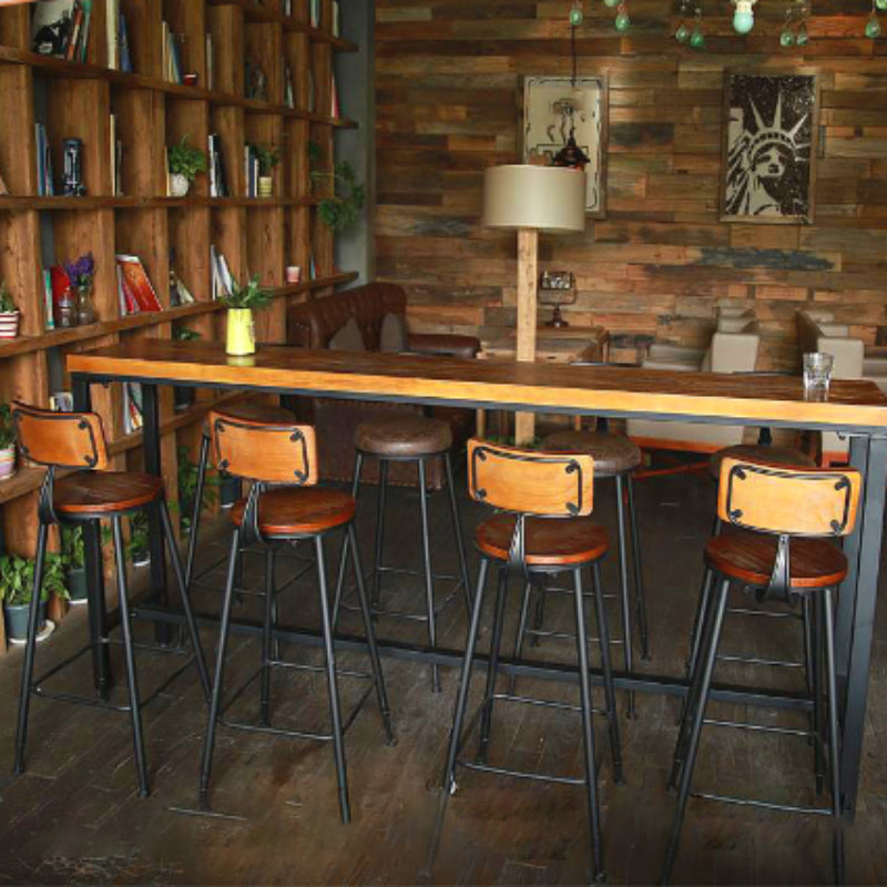 Sgabello da bar senza braccio da pranzo in metallo contemporaneo con base nera