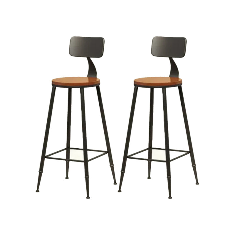 Sgabello da bar senza braccio da pranzo in metallo contemporaneo con base nera