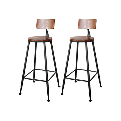 Sgabello da bar senza braccio da pranzo in metallo contemporaneo con base nera