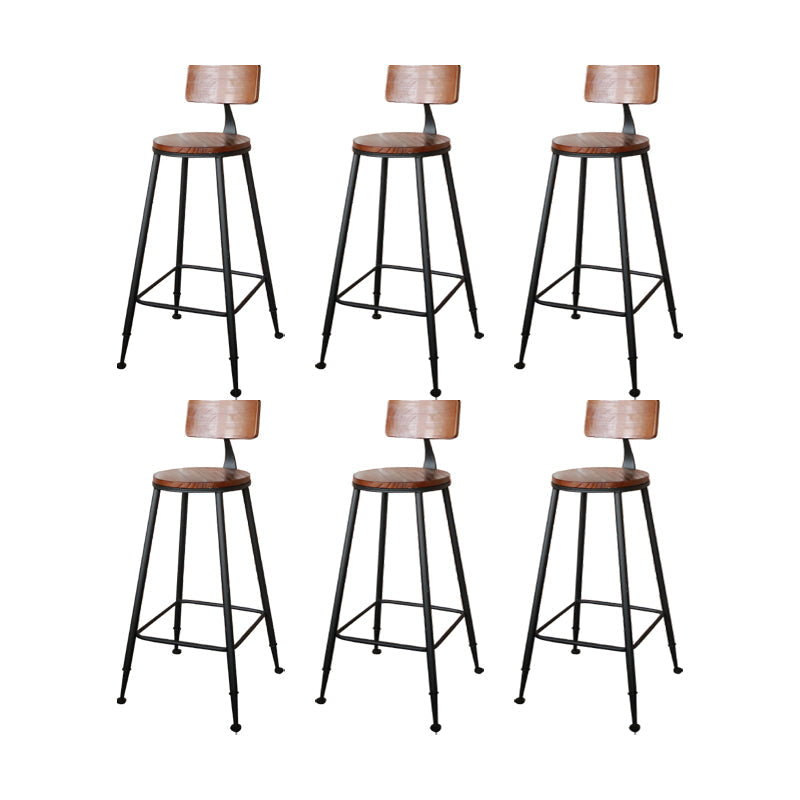 Sgabello da bar senza braccio da pranzo in metallo contemporaneo con base nera