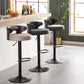 Swivel Adjustable Height Bar Stool Industrial Metal Bristol with Footrest