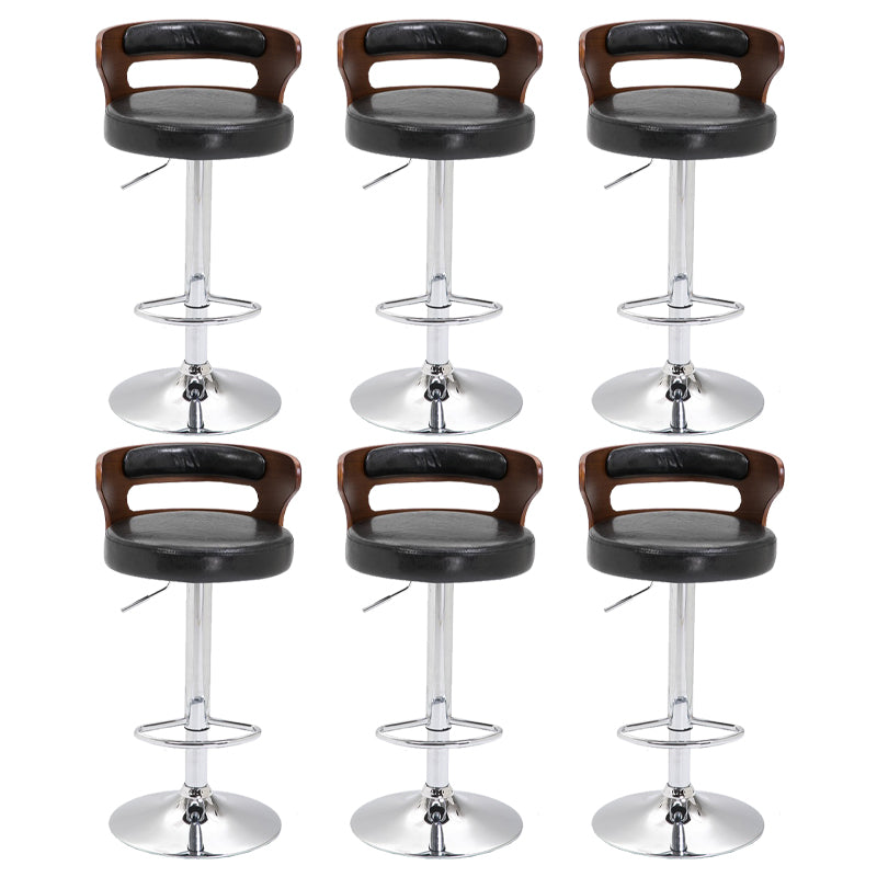 Swivel Adjustable Height Bar Stool Industrial Metal Bristol with Footrest