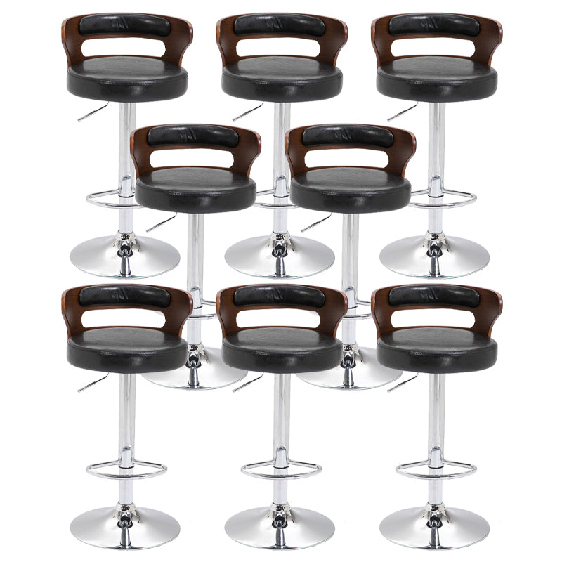 Swivel Adjustable Height Bar Stool Industrial Metal Bristol with Footrest