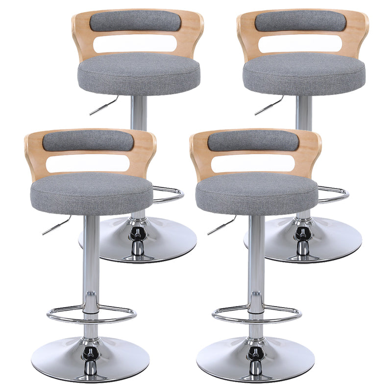 Swivel Adjustable Height Bar Stool Industrial Metal Bristol with Footrest