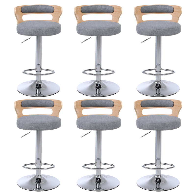 Swivel Adjustable Height Bar Stool Industrial Metal Bristol with Footrest