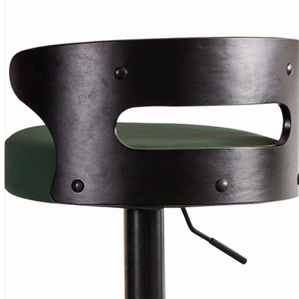 Swivel Adjustable Height Bar Stool Industrial Metal Bristol with Footrest