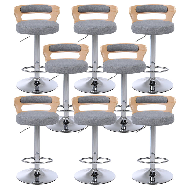 Swivel Adjustable Height Bar Stool Industrial Metal Bristol with Footrest