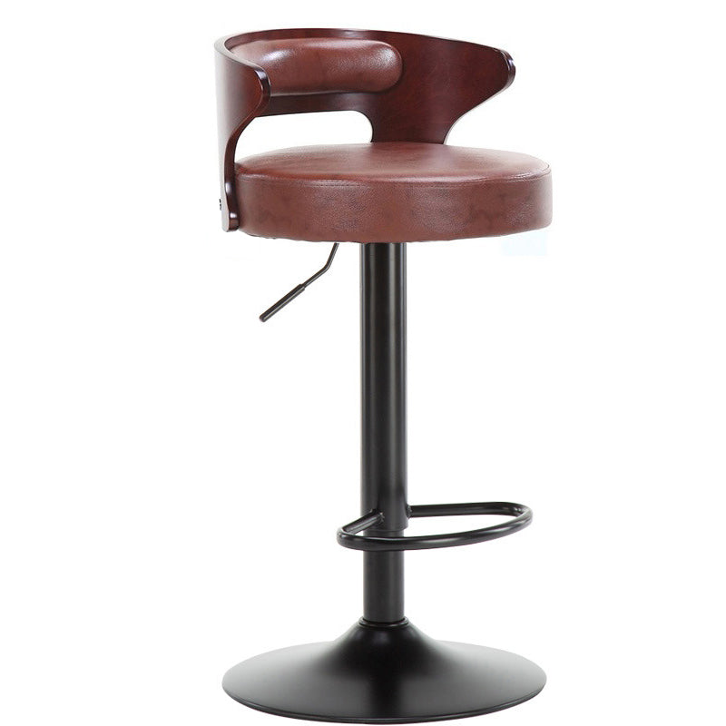 Swivel Adjustable Height Bar Stool Industrial Metal Bristol with Footrest