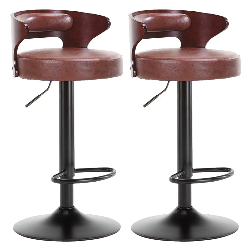 Swivel Adjustable Height Bar Stool Industrial Metal Bristol with Footrest