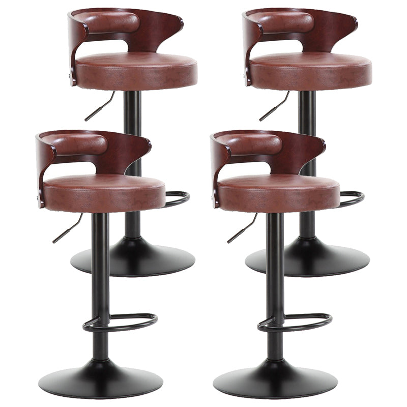 Swivel Adjustable Height Bar Stool Industrial Metal Bristol with Footrest