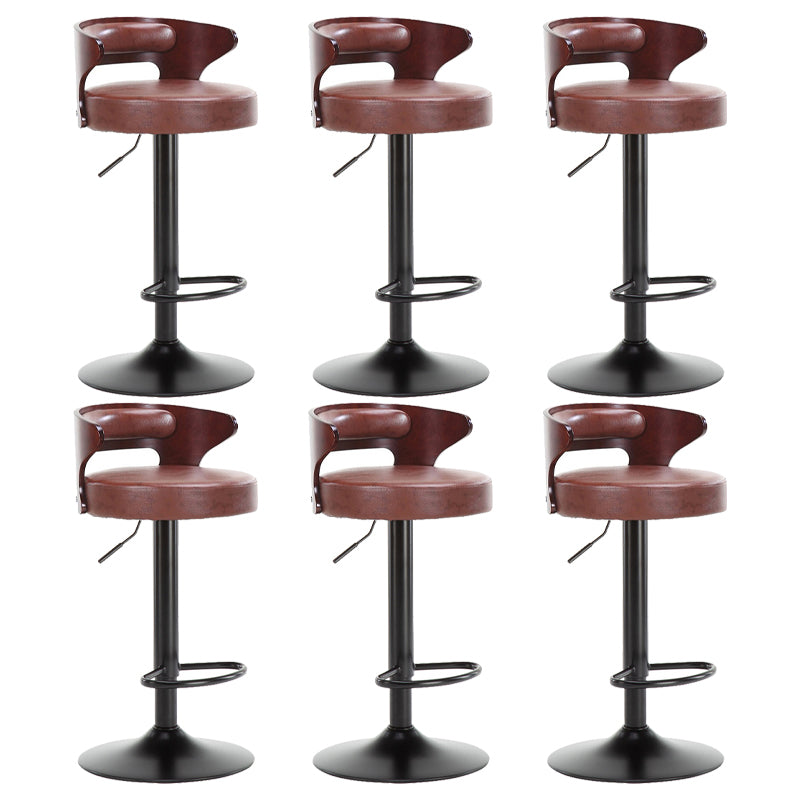 Swivel Adjustable Height Bar Stool Industrial Metal Bristol with Footrest