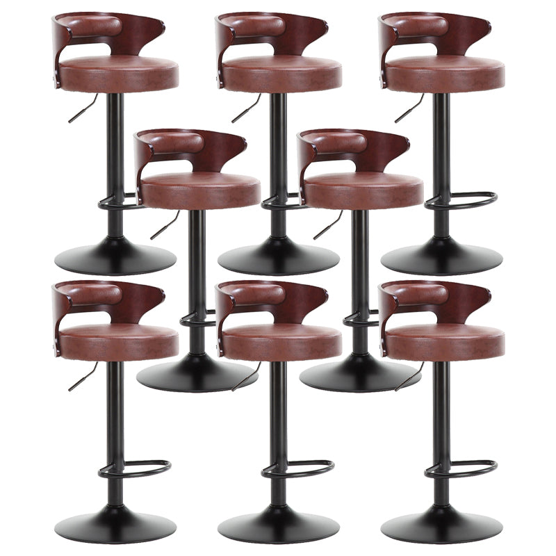 Swivel Adjustable Height Bar Stool Industrial Metal Bristol with Footrest