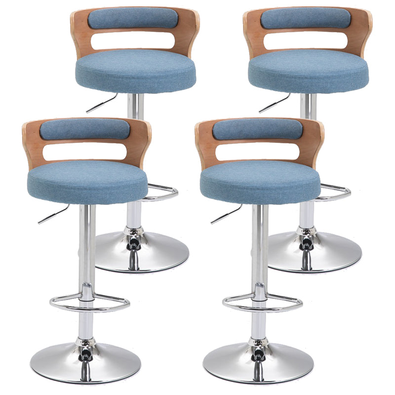 Swivel Adjustable Height Bar Stool Industrial Metal Bristol with Footrest