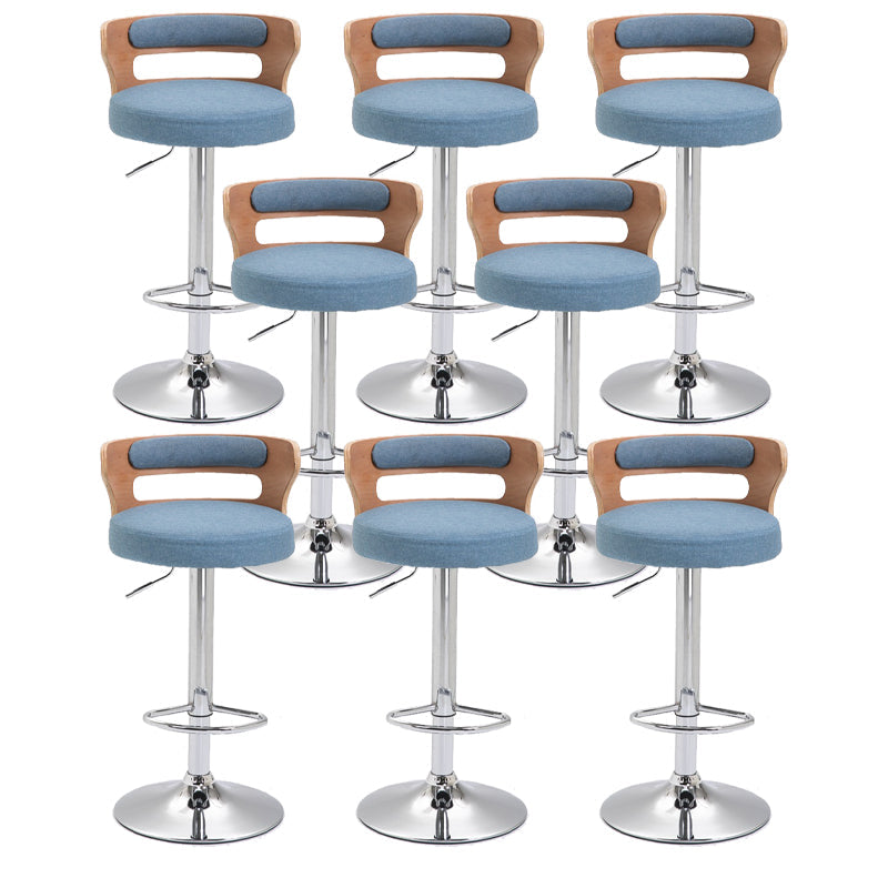 Swivel Adjustable Height Bar Stool Industrial Metal Bristol with Footrest