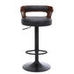 Swivel Adjustable Height Bar Stool Industrial Metal Bristol with Footrest
