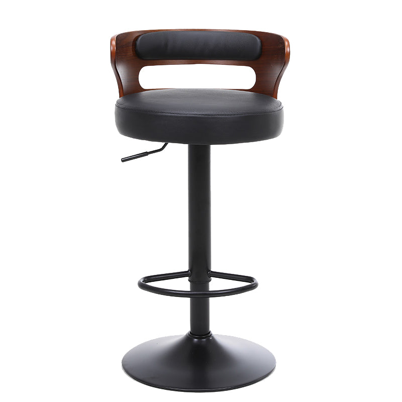 Swivel Adjustable Height Bar Stool Industrial Metal Bristol with Footrest