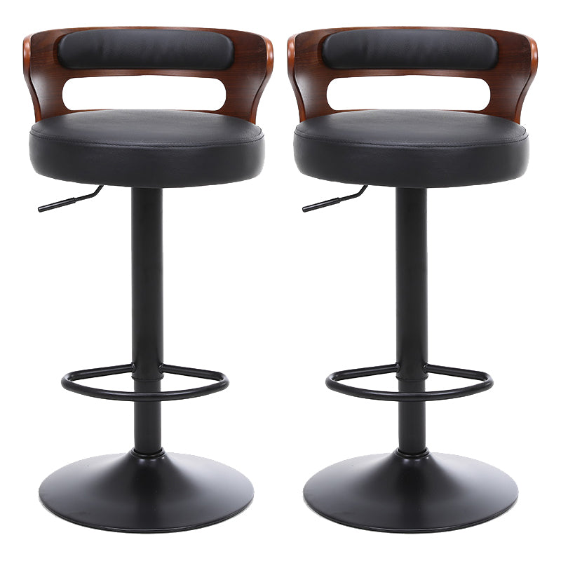 Swivel Adjustable Height Bar Stool Industrial Metal Bristol with Footrest