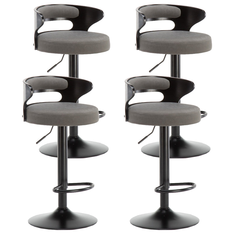 Swivel Adjustable Height Bar Stool Industrial Metal Bristol with Footrest