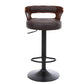 Swivel Adjustable Height Bar Stool Industrial Metal Bristol with Footrest