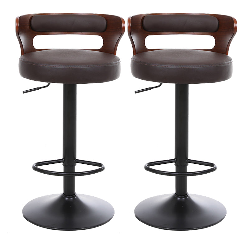 Swivel Adjustable Height Bar Stool Industrial Metal Bristol with Footrest