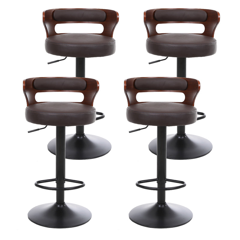 Swivel Adjustable Height Bar Stool Industrial Metal Bristol with Footrest