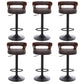 Swivel Adjustable Height Bar Stool Industrial Metal Bristol with Footrest