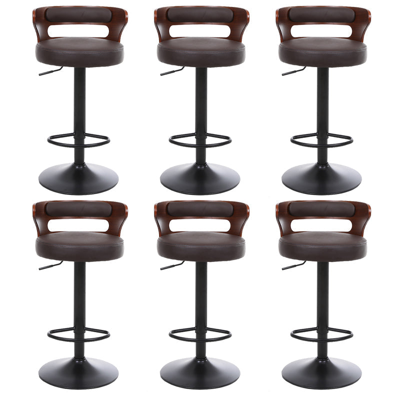 Swivel Adjustable Height Bar Stool Industrial Metal Bristol with Footrest