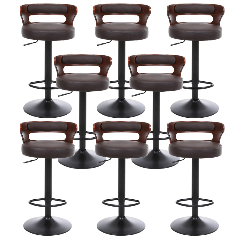 Swivel Adjustable Height Bar Stool Industrial Metal Bristol with Footrest