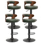 Swivel Adjustable Height Bar Stool Industrial Metal Bristol with Footrest
