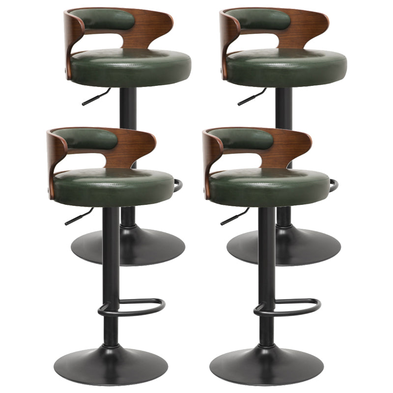 Swivel Adjustable Height Bar Stool Industrial Metal Bristol with Footrest