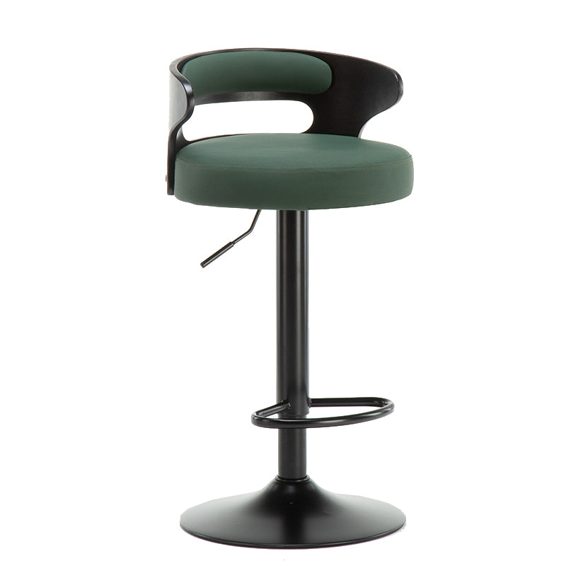 Swivel Adjustable Height Bar Stool Industrial Metal Bristol with Footrest
