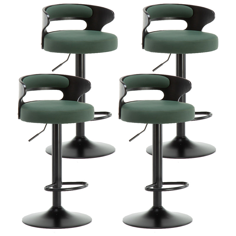 Swivel Adjustable Height Bar Stool Industrial Metal Bristol with Footrest
