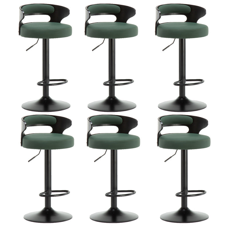 Swivel Adjustable Height Bar Stool Industrial Metal Bristol with Footrest