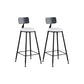 Round Upholstered Dining Stools Low Back Bar Stools with Footrest