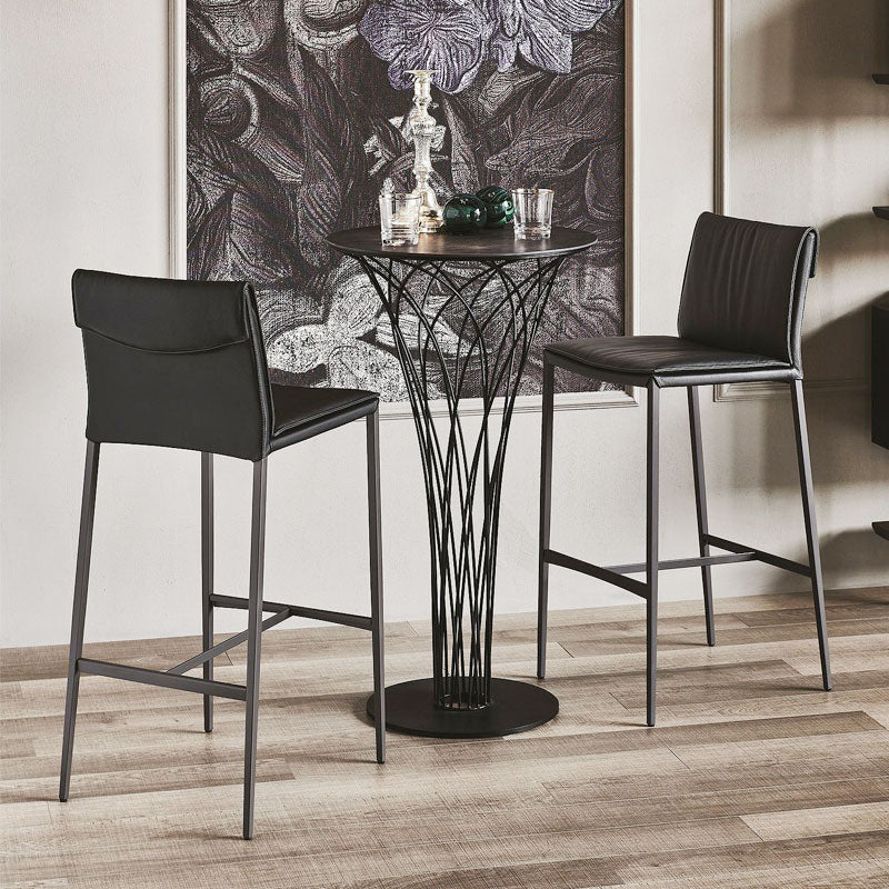 Taburete de barra de metal de estilo contemporáneo