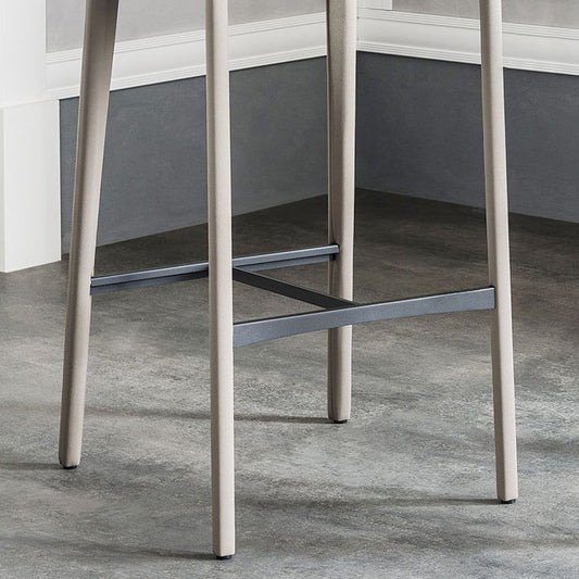 Contemporary Style Metal Bar Stool Footrest Counter Stool for Restaurant