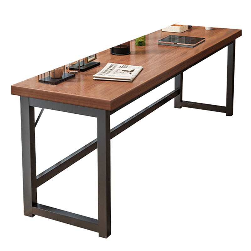 Rectangle Manufactured Wood Bistro Table Modern Pub Table with Metal Frame 47"L x 16"W x 30"H Without Chairs Clearhalo 'Bar Furniture' 'Bar Tables' 'bar_tables' 'furn' 'furn_bar_tables' 'Furniture' 'Kitchen & Dining Furniture' 7194064