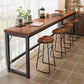 Rectangle Manufactured Wood Bistro Table Modern Pub Table with Metal Frame Clearhalo 'Bar Furniture' 'Bar Tables' 'bar_tables' 'furn' 'furn_bar_tables' 'Furniture' 'Kitchen & Dining Furniture' 7194066