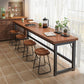 Rectangle Manufactured Wood Bistro Table Modern Pub Table with Metal Frame Clearhalo 'Bar Furniture' 'Bar Tables' 'bar_tables' 'furn' 'furn_bar_tables' 'Furniture' 'Kitchen & Dining Furniture' 7194068
