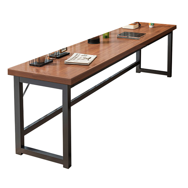 Rectangle Manufactured Wood Bistro Table Modern Pub Table with Metal Frame 55.1"L x 15.7"W x 41.3"H Without Chairs Clearhalo 'Bar Furniture' 'Bar Tables' 'bar_tables' 'furn' 'furn_bar_tables' 'Furniture' 'Kitchen & Dining Furniture' 7194069