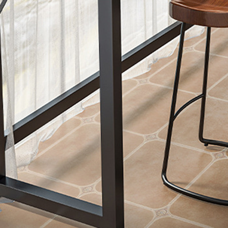 Rectangle Manufactured Wood Bistro Table Modern Pub Table with Metal Frame Clearhalo 'Bar Furniture' 'Bar Tables' 'bar_tables' 'furn' 'furn_bar_tables' 'Furniture' 'Kitchen & Dining Furniture' 7194070