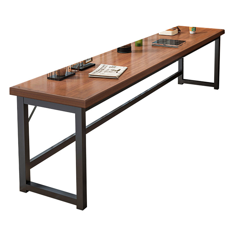 Rectangle Manufactured Wood Bistro Table Modern Pub Table with Metal Frame 63"L x 16"W x 30"H Without Chairs Clearhalo 'Bar Furniture' 'Bar Tables' 'bar_tables' 'furn' 'furn_bar_tables' 'Furniture' 'Kitchen & Dining Furniture' 7194071