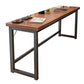 Rectangle Manufactured Wood Bistro Table Modern Pub Table with Metal Frame 63"L x 15.7"W x 41.3"H Without Chairs Clearhalo 'Bar Furniture' 'Bar Tables' 'bar_tables' 'furn' 'furn_bar_tables' 'Furniture' 'Kitchen & Dining Furniture' 7194073