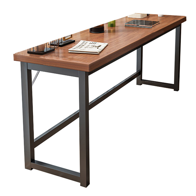 Rectangle Manufactured Wood Bistro Table Modern Pub Table with Metal Frame 63"L x 15.7"W x 41.3"H Without Chairs Clearhalo 'Bar Furniture' 'Bar Tables' 'bar_tables' 'furn' 'furn_bar_tables' 'Furniture' 'Kitchen & Dining Furniture' 7194073