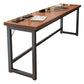 Rectangle Manufactured Wood Bistro Table Modern Pub Table with Metal Frame 71"L x 16"W x 30"H Without Chairs Clearhalo 'Bar Furniture' 'Bar Tables' 'bar_tables' 'furn' 'furn_bar_tables' 'Furniture' 'Kitchen & Dining Furniture' 7194075