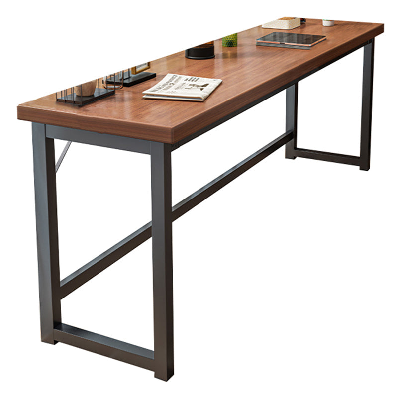Rectangle Manufactured Wood Bistro Table Modern Pub Table with Metal Frame 71"L x 16"W x 30"H Without Chairs Clearhalo 'Bar Furniture' 'Bar Tables' 'bar_tables' 'furn' 'furn_bar_tables' 'Furniture' 'Kitchen & Dining Furniture' 7194075