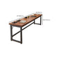 Rectangle Manufactured Wood Bistro Table Modern Pub Table with Metal Frame Clearhalo 'Bar Furniture' 'Bar Tables' 'bar_tables' 'furn' 'furn_bar_tables' 'Furniture' 'Kitchen & Dining Furniture' 7194081