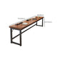 Rectangle Manufactured Wood Bistro Table Modern Pub Table with Metal Frame Clearhalo 'Bar Furniture' 'Bar Tables' 'bar_tables' 'furn' 'furn_bar_tables' 'Furniture' 'Kitchen & Dining Furniture' 7194083