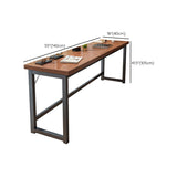 Rectangle Manufactured Wood Bistro Table Modern Pub Table with Metal Frame Clearhalo 'Bar Furniture' 'Bar Tables' 'bar_tables' 'furn' 'furn_bar_tables' 'Furniture' 'Kitchen & Dining Furniture' 7194085