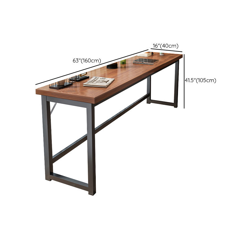 Rectangle Manufactured Wood Bistro Table Modern Pub Table with Metal Frame Clearhalo 'Bar Furniture' 'Bar Tables' 'bar_tables' 'furn' 'furn_bar_tables' 'Furniture' 'Kitchen & Dining Furniture' 7194086